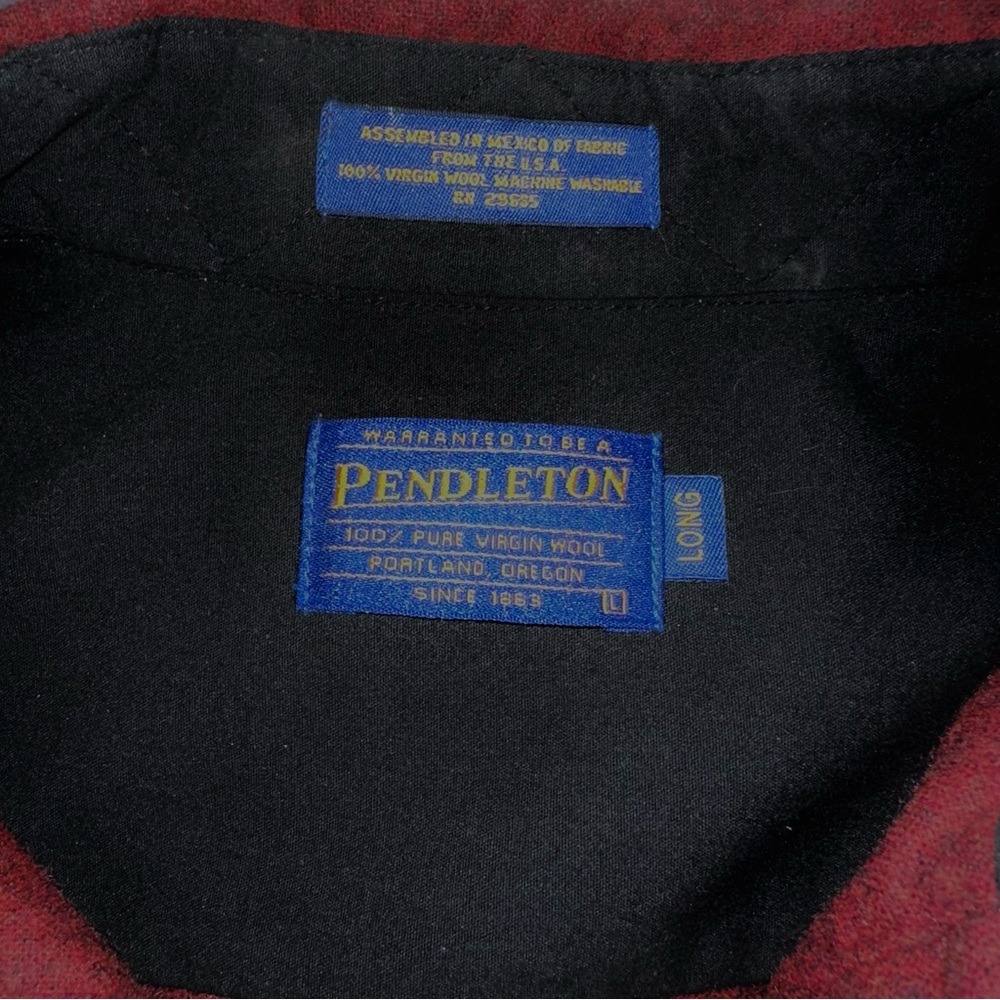 Pendleton Trail Solid Long Sleeve Woven Wool Shirt - image 2